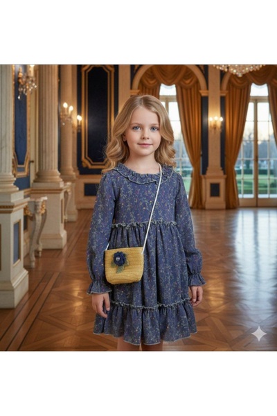 BEGONYA BEBECE KIDS Girls' Dress with Bag, Age 5/8