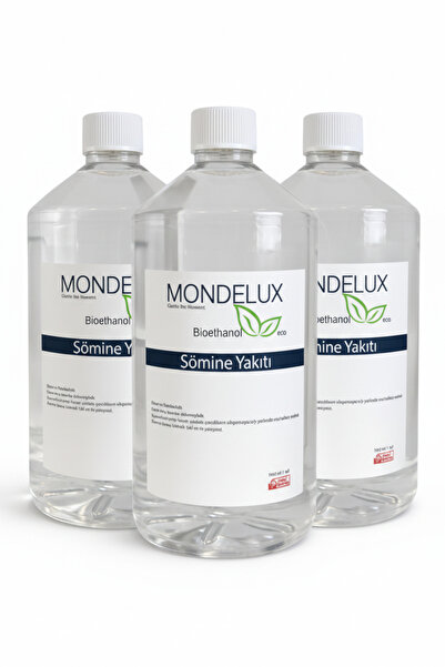 Mondelux Bioethanol Şömine Yakıtı – 3 Litre Ekstra Uzun Yanma Bitkisel İçerik...