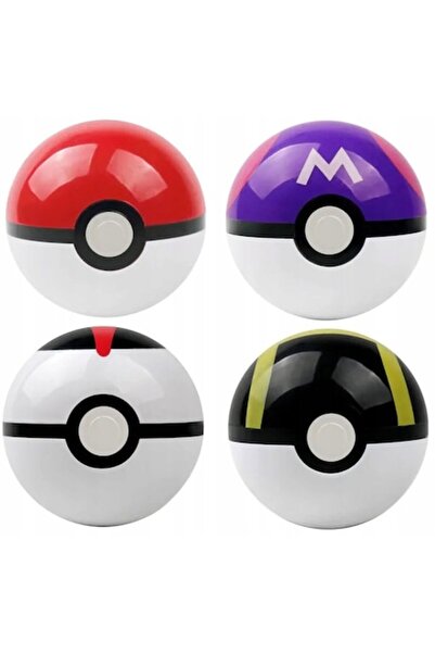 victiny Set de 4 Pokeball-uri, Pokemon, PVC/Plastic, Multicolore