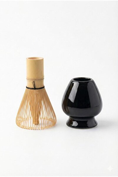Aquasedna 2-Piece Matcha Preparation Set - Bamboo Whisk (Chasen) and Shape-Pr...