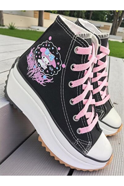 ellaboni Моите Meldy печатни черни високи спортни обувки за глезена