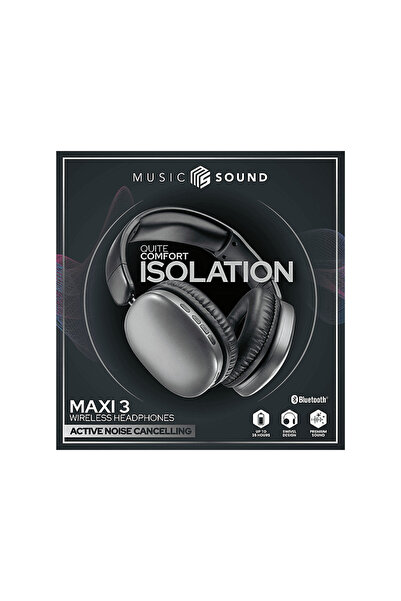 Cellular Line CELLULARLINE Music Sound Maxi 3 ANC Katlanabilir Bluetooth Kulak Üstü Kulaklık Siyah