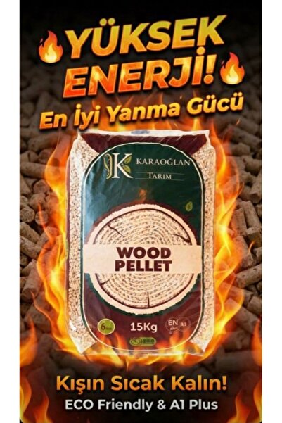 karaoğlan tarım Çam Peleti Sobası Organik Dumansız A1 Sertifikalı Tescilli Ya...
