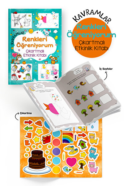 Parodi Yayınları Kavramlar – Renkleri Öğreniyorum | Çıkartmalı Etkinlik Kitabı