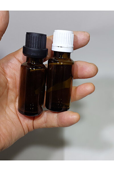 Durucam 6Pcs Amber Glass Shot Bottle Leakproof with White Lock Cap Fragrance ...