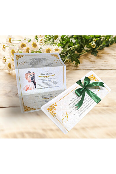 Aela.alc Invitatie nunta plic set 20 buc