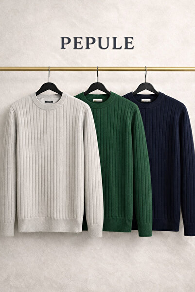 pepule 3-Pack Men's Winter Knitwear Sweater Knitted Cycling Casual Wear