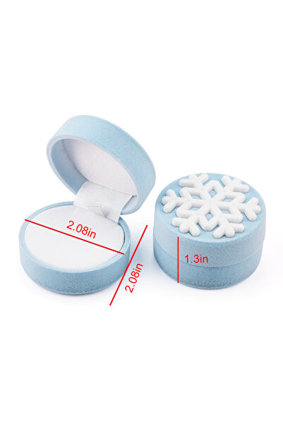 Choice16 snowflake-blue 1 Piece Lovely Velvet Jewelry Box Container Wedding R...