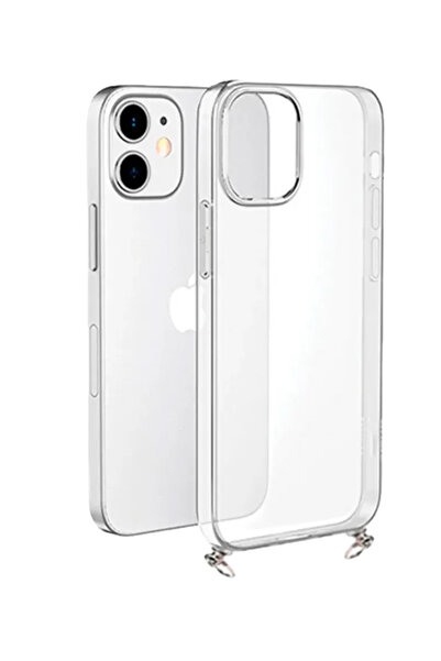 Hippi iPhone 15 Plus Compatible Transparent Strap Phone Case