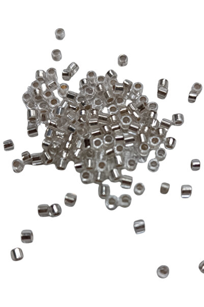 CANERLER 200 جرام من حبات الرمل الفضية 2 ملم من الخرز الزجاجي