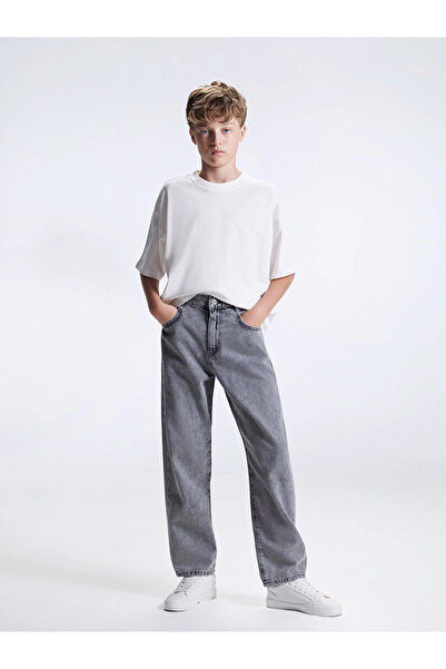 LC Waikiki Lcw Kids Gray Loose Fit Boy Jean Trousers