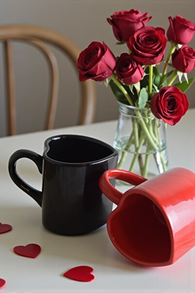 LALEZEN HOME 2-Piece Heart Model Lover's Cup - Special Gift for Valentine's Day