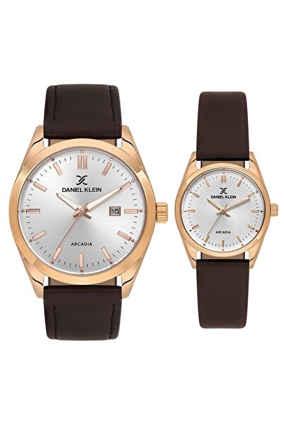 Daniel Klein Rose Brown Color Gift Packaged Lover Couple Wrist Watch Stiste21