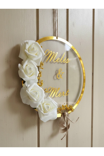 PAŞAOĞLU PLEKSİ 25cm şeffaf pleksili kişiye özel kapı süsü