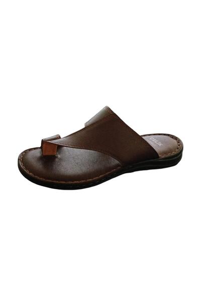 Çelik 0016 Flip-Flops Genuine Leather Anatomical Men's Slippers