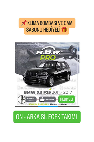 Rbw BMW X3 F25 2011-2017 MODEL UYUMLU ÖN-ARKA SİLECEK TAKIMI