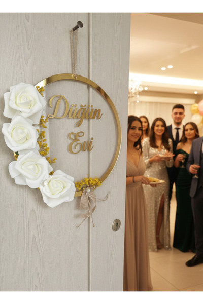 PAŞAOĞLU PLEKSİ Dügün Evi pleksi 25cm Kapı Süsü