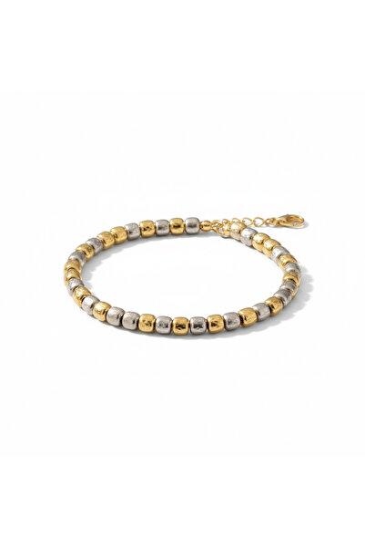 HELİSA ACCESSORİES سوار فولاذي مطرز بلونين ذو ملمس غير لامع