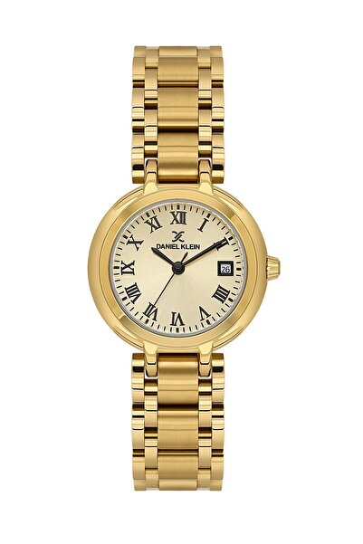 Daniel Klein Gold Color 30.5mm Women's Wristwatch and Bracelet with Gift Package