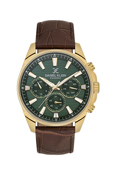 Daniel Klein Case Gold Cord Brown Color 43 mm Internal Indicators Active Men'...