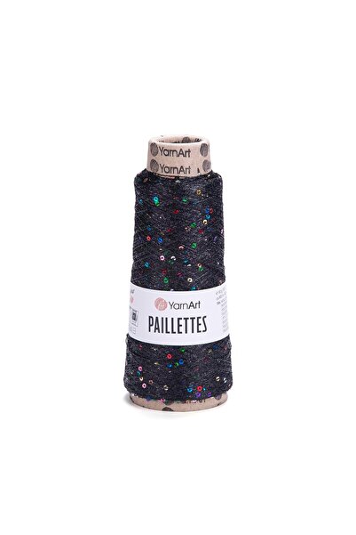 Yarnart Paillettes El Örgü İpliği 50gr 800mt 8010 Siyah - 1 ADET