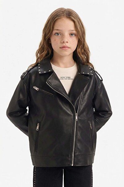 DeFacto Girl's Faux Leather Jacket F8918A826Sp