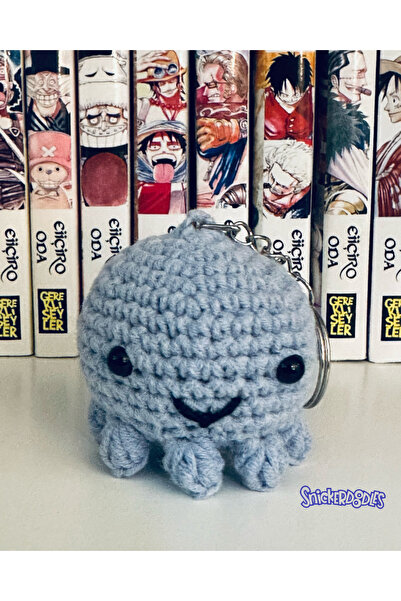 Snickerdoodles Amigurumi Octopus Keychain 1 Piece - Hand Knitted