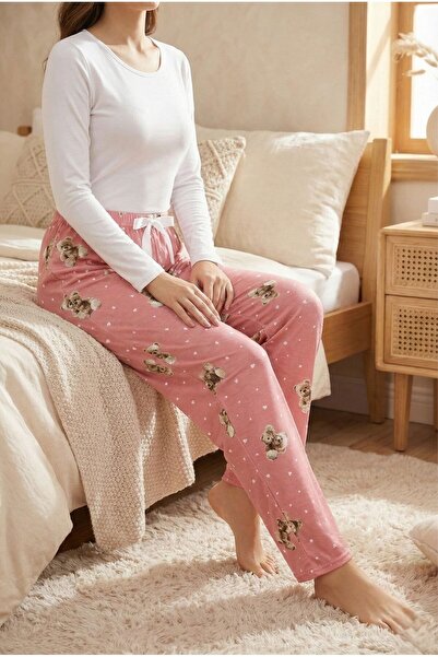 RAGİDE ملابس نوم تريكو قماش مجدّل مع أربطة عند الخصر