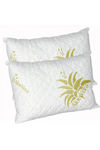 Lenjeria Pufoasa Set of 2 Pillows, 50x70cm, Aloe Vera, Microfiber, White
