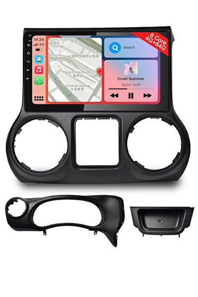 Generic Android 10 Car Stereo for Jeep Wrangler 2011–2014, 10″ Touch, 4GB/64G...