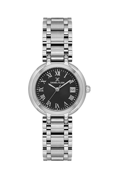 Daniel Klein Women's Wristwatch and Bracelet with Black Dial Silver Color 30....