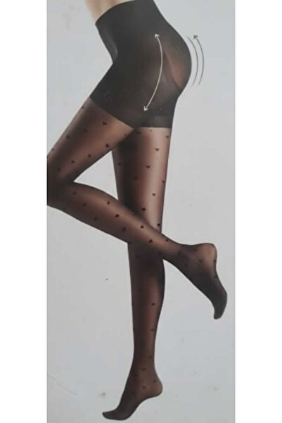 KNC EXCLUSİVE CLASSİC Imported Patterned Women's Black Small Heart Patterned ...