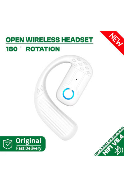 Choice (New) White 1PCS Bluetooth 5.4 Open Wireless Headset 180° Rotation Adj...
