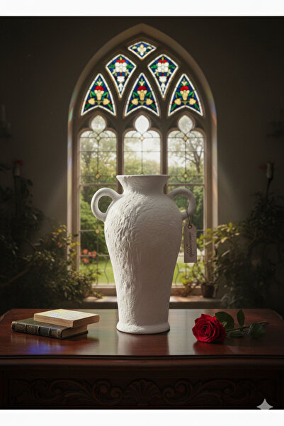 gucco design gd Vază de culoare crem, 21cm înălțime