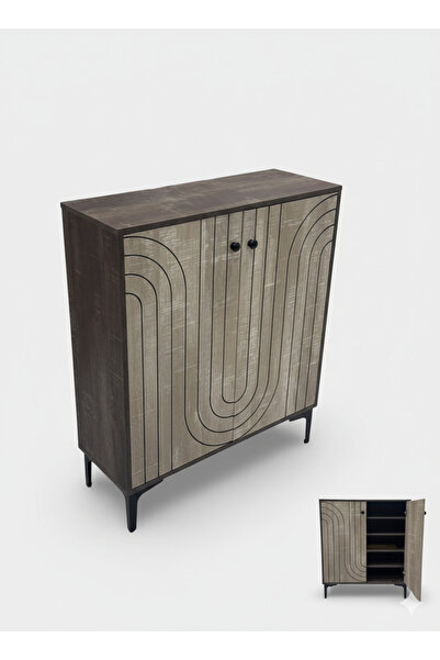 Generic Elegance 2-Door Shoe Cabinet - Luxury Design (80x30x95 cm)