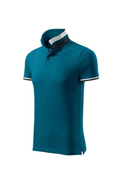 Malfini Tricou polo bărbătesc, Guler Sus 256, Albastru XL