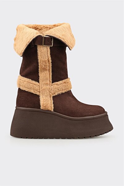 Elle Shoes Kahve Deri Kadın Günlük Bot