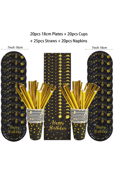 Choice كما هو موضح في الصورة، طقم أدوات مائدة للاستخدام مرة واحدة مكون من 85 ...