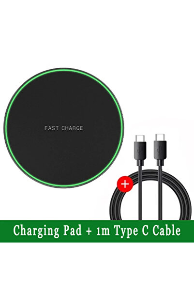 Vikefon Black C-C Cable 100W Wireless Charger USB C Pad Quick Charge QC 3.0 F...