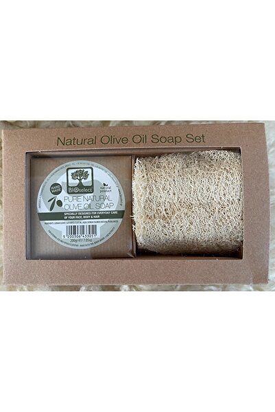 BIOselect Pure Olive Oil Soap and Lufa Sponge 208 Gr Set