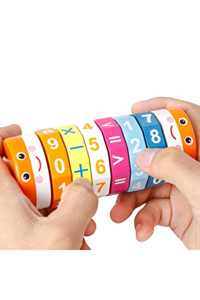 smile toys Joc Educational Matematic din Lemn – Cilindru Interactiv, 12.5 cm