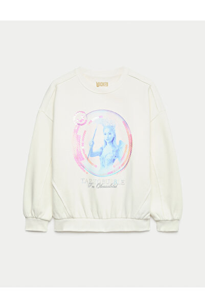 Marks & Spencer Pamuk Karışımlı Wicked Grafik Baskılı Sweatshirt (6-16 Yaş)