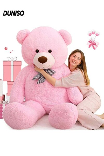 DOMEET دمية دب تيدي مزينة بفيونكة لطيفة، دمية قطيفة ناعمة قابلة للغسل، لعبة ح...