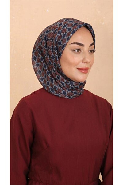 locella Lo'cella Pamuklu Soft Eşarp 4522-11 Lacivert-Kırmızı