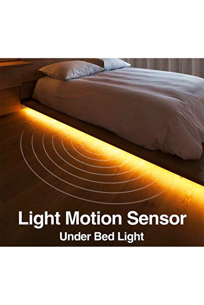 Bns GECE LAMBASI 3 MT YATAK ALTI LED AYDINLATMA HAREKET SENSÖRLÜ ŞERİT LED Çİ...