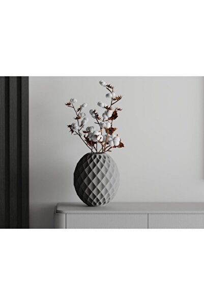 Sani Decorative vase Sani, Crystal 121 x 121 x 140 mm, Light Grey Matt