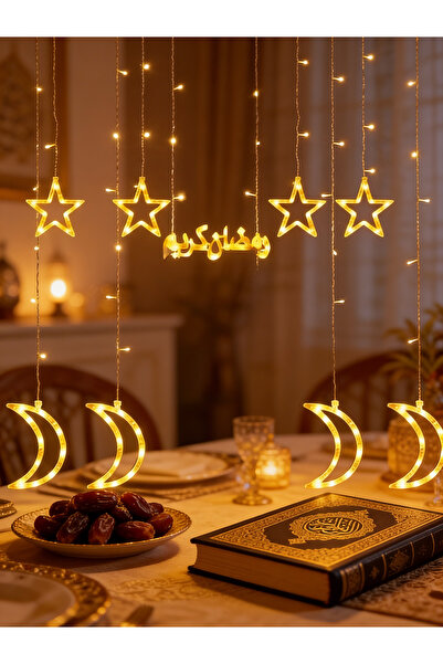 Yoawllty Ramadan Lights, 8 Modes Element Sign String Lights & Ramadan Night L...