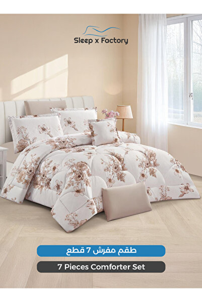 Sleep x Factory 7-Piece Premium Microfiber Comforter Set – Fits King Beds Siz...