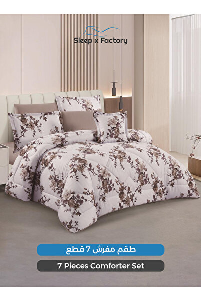 Sleep x Factory 7-Piece Premium Microfiber Comforter Set – Fits King Beds Siz...