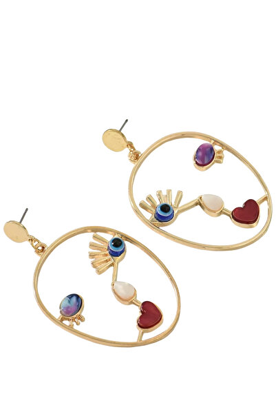 Omark Cotton Absurd Face Earrings